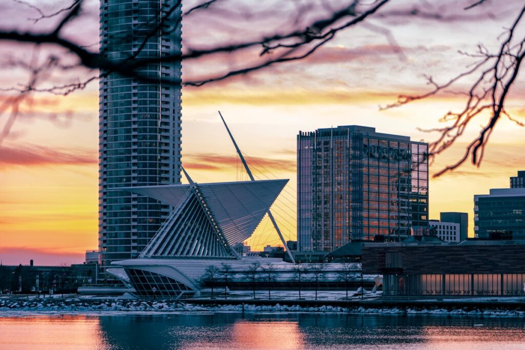 Milwaukee Wisconsin skyline at sunset   estate planning attorneys