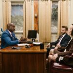 Immigration attorney meeting with a family in Houston Texas