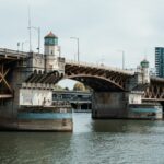 Burnside Bridge over the Willamette River in Portland Oregon