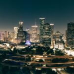 Houston Texas skyline at night real estate lawyer Houston SB 38 eviction reform